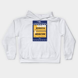 Russia Moscow travel ticket Kids Hoodie